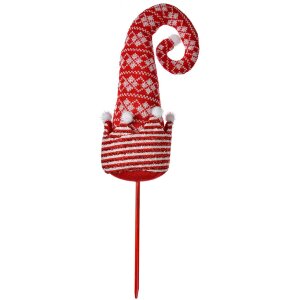 Clayre & Eef kerst elfenmuts rood wit 17x7x54 cm hout...