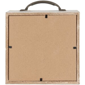 Clayre & Eef 65878 Spaarpot Wit 15x8x18 cm Landelijke stijl MDF Glas