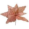 Clayre & Eef 66123 Kerstdecoratie Bloem Roze Goudkleurig Ø 44x58 cm Kunststof