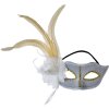 Clayre & Eef 66190 Masker Grijs 22x9x21 cm Polyester Klassiek Romantisch