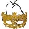 Clayre & Eef 66192 Masker Goudkleurig 18x8x11 cm Polyester Glitter Masker Bal