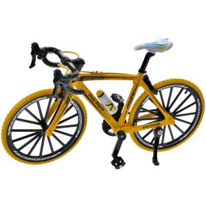 Clayre & Eef 66204 Model Fiets Geel-Zwart 20x5x12 cm