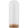 Clayre & Eef Glazen stolp Ø 8x20 cm met kurken bodem Transparant glas