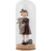 Clayre & Eef Glazen stolp Ø 8x20 cm met kurken bodem Transparant glas