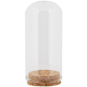 Clayre & Eef Glazen stolp Ø5x10cm Transparant...