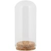 Clayre & Eef Glazen stolp Ø5x10cm Transparant met kurkbodem Deco