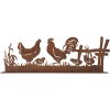 Clayre & Eef 6Y5778 Decoratie Kip met Haan Bruin 41x5x14 cm Landelijke stijl