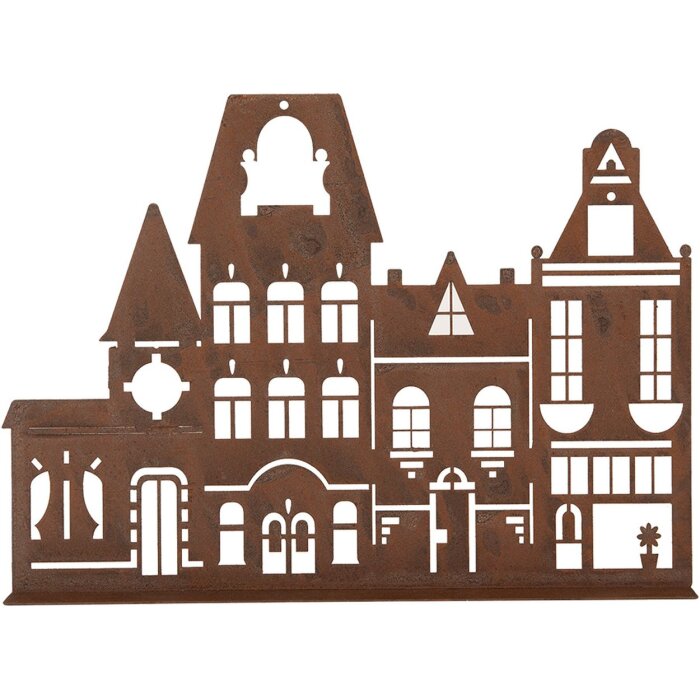 Clayre & Eef 6Y5779 Decoratie Huis 29x5x21 cm Landelijke stijl Metaal Bruin