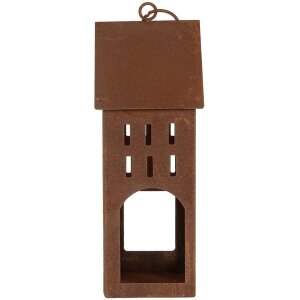 Clayre & Eef 6Y5792 Decoratie Huis Metaal Bruin 13x11x30 cm Landelijke stijl