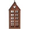 Clayre & Eef 6Y5792 Decoratie Huis Metaal Bruin 13x11x30 cm Landelijke stijl