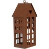 Clayre & Eef 6Y5792 Decoratie Huis Metaal Bruin 13x11x30 cm Landelijke stijl