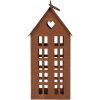 Clayre & Eef 6Y5792 Decoratie Huis Metaal Bruin 13x11x30 cm Landelijke stijl