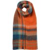 Juleeze JZSC0820O Sjaal oranje geruit 35x212 cm Dames accessoire