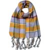 Juleeze JZSC0824Y Sjaal Geruit Geel Paars 50x200 cm Dames Franjes