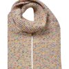 Juleeze JZSC0829BE Dames Sjaal Beige 14x146 cm met kleurrijke accenten