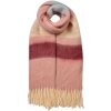 Juleeze JZSC0832P Sjaal Roze Beige 37x210 cm Dames met Franjes