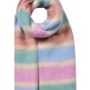 Juleeze JZSC0832PA Sjaal paars 37x210 cm met franjes streepdessin