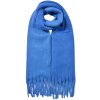 Juleeze JZSC0835BL Dames Sjaal Blauw 40x240 cm Synthetisch Franje