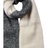 Juleeze JZSC0835Z Sjaal Zwart Crème 40x240 cm Franje Synthetisch Dames