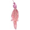 Clayre & Eef 66139 Decoratie Vogel Roze 30x7x10 cm Plastic Kerstdecoratie