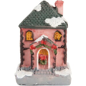 Clayre & Eef 6PR5734 Decoratie Huisje met LED Roze...
