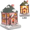 Clayre & Eef 6PR5734 Decoratie Huisje met LED Roze Grijs 4x5x6 cm
