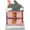 Clayre & Eef 6PR5734 Decoratie Huisje met LED Roze Grijs 4x5x6 cm