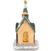 Clayre & Eef 6PR5736 Decoratie Huis LED 6x5x9 cm Polyresin Oranje Groen