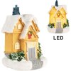 Clayre & Eef 6PR5738 Decoratie Huisje met LED Geel Wit Ø 6x9 cm