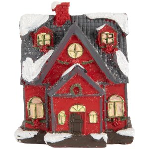 Clayre & Eef 6PR5739 Decoratie Huis LED Rood Grijs...