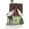 Clayre & Eef 6PR5740 Decoratie Huis met LED 5x5x8 cm Polyresin Kerstdecoratie