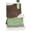 Clayre & Eef 6PR5740 Decoratie Huis met LED 5x5x8 cm Polyresin Kerstdecoratie