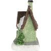 Clayre & Eef 6PR5740 Decoratie Huis met LED 5x5x8 cm Polyresin Kerstdecoratie