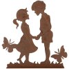 Clayre & Eef 6Y5782 Decoratie Kinderen Metaal Bruin 25x5x25 cm Landelijke stijl
