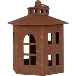 Clayre & Eef 6Y5785 Lantaarn Bruin Ø 19x22 cm Metaal Antieke Stijl Tuindecoratie