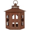 Clayre & Eef 6Y5785 Lantaarn Bruin Ø 19x22 cm Metaal Antieke Stijl Tuindecoratie