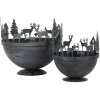 Clayre & Eef 6Y5787 Sierschaal Set van 2 Grijs Ø 19x17 Ø 13x14 cm