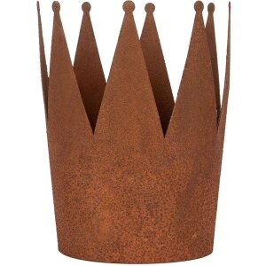 Clayre & Eef 6Y5789 Decoratiekroon set van 3 metalen roest-look landelijke stijl