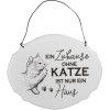 Clayre & Eef 6Y5688 Tekstbord Een huis zonder kat is maar een huis 18x15cm