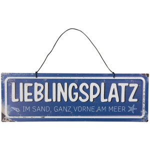 Clayre & Eef 6Y5690 Tekstbord favoriete plek nautisch...