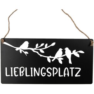 Clayre & Eef 6Y5697 Tekstbord favoriete plek zwart...