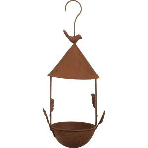 Clayre & Eef 6Y5795 Hangend Vogelbad Bruin Metaal...