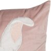 Clayre & Eef kussenhoes konijn roze wit 45x45 cm polyester landelijke stijl