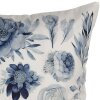 Clayre & Eef KT021.401 Kussenhoes 45x45 cm Wit Blauw Vintage Bloemen