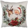 Clayre & Eef KT021.420 Kussenhoes 45x45cm Kerstmotief landelijke stijl wit