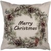 Clayre & Eef KT021.424 Kussenhoes kerstkrans beige 45x45 cm