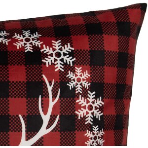 Clayre & Eef kussenhoes 45x45 cm rood wit herten...