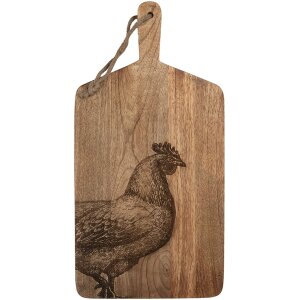 Clayre & Eef 6H2392 Decoratie Snijplank Naturel Bruin 25x50x2 cm Landelijke Stijl