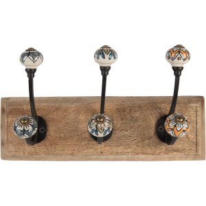 Clayre & Eef 6H2394 Wandkapstok 3 haken antiek stijl...