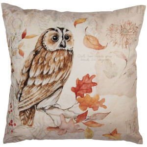 Clayre & Eef KT021.405 Kussenhoes 45x45 cm Uil Beige...